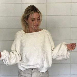 FREE PEOPLE Nubby Cream sweatshirt